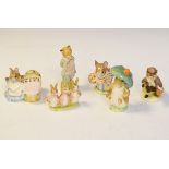 Beswick - Beatrix Potter Figures - Foxy Whiskered Gentleman, Benjamin Bunny, Johnny Townmouse with