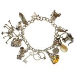 Silver charm bracelet Condition: