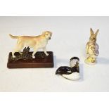 Royal Albert Beatrix Potter figure - Mr Benjamin Bunny, a modern figure of a Labrador and a German