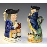 19th Century Staffordshire pottery toby jug - Hearty Good Fellow, together with a traditional 19th