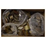 Coins - Assorted coinage and commemorative medallions to include; large bag of 1965 Churchill