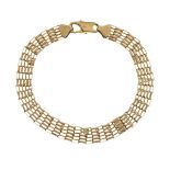 9ct gold gate link bracelet, 6.5g approx Condition: