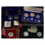 Coins - Large quantity of cased proof coinage to include; proof sets from Barbados, New Zealand,