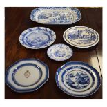 Early 19th Century pearlware octagonal plate having central painted armorial decoration within a