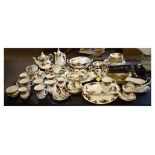 Royal Albert Old Country Roses tea, coffee and dinner ware to include; cake platter and cake