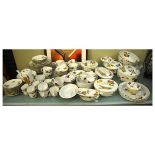 Large selection of Royal Worcester Evesham pattern oven to tableware to include; large square