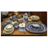 Assorted ceramics to include; five assorted Leeds type cream ware baskets and platters of oval