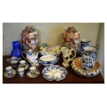 Group of assorted ceramics to include; a Japanese Noritake part coffee service, painted with