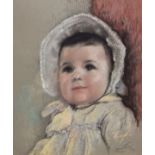 Laurence Houghton - Pastel - Portrait of a baby girl 'Jaqueline', signed and dated '44, verso with