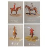 R.W. Brown - Four early 20th Century humorous equestrian watercolours - Hands, Feet, Tiny Egyptian
