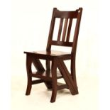 Reproduction mahogany metamorphic chair/library steps Condition: