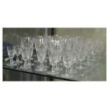 Part suite of Edinburgh cut crystal table glass Condition: