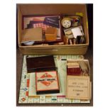 Assorted games and other collectables to include; mid 20th Century Monopoly board and pieces with