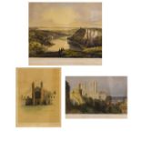 Five assorted prints to include; 'The Avon and Severn from Clifton Down', plus three of Lincolnshire