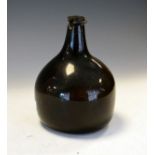 Late 18th/early 19th Century green glass onion shaped wine bottle Condition: