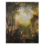 20th Century oil on canvas - After Asher Brown Durand, 'Kindred Spirits, the original dated 1849,