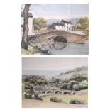 Yorkshire Interest - Two signed prints by Jane Pearson, 'Burnsall, Wharfdale', and 'Malham', 25,
