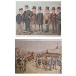 Two Vanity Fair prints, 'Newmarket, Tattersall's, 1887', 33.5cm x 48.5cm and 'On The Heath', Nov.