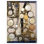 Various pocket watches and wristwatches Condition: