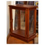 Reproduction mahogany four glass display case or cabinet, 48cm high Condition: