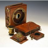 Cameras - F.H.Sanderson brass mounted mahogany 'The Sanderson' plate camera, Regular Model