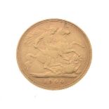 Gold Coins - Victorian half sovereign, 1900 Condition: