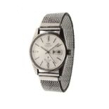 Technos 'Sky Light' automatic gent's stainless steel wristwatch, the silvered dial with baton