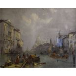 19th Century engraved view of 'The Grand Canal, Venice', David Lucas after J.D. Harding, 47cm x 64.