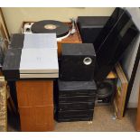 Assorted audio equipment to include: Garrard model 301 turntable record player, two Pioneer CD