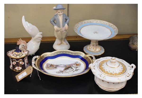 Small group of ceramics comprising: Coalport Ironbridge Gorge Museum Trust limited edition two