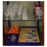 Collection of good quality modern cut table glass including; Royal Doulton, Edinburgh Crystal,