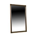 Modern gilt framed rectangular mirror having a bevelled plate, 54.5cm x 85.5cm, within reeded