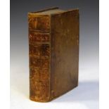 George III full leather bound Family Bible, the fly page with hand written script relating to the