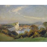 Thomas Hodgson Liddell - Oil on canvas - Beer, being a Devon coastal landscape, signed and titled,