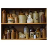 Collection of stoneware vessels to include; a large ginger beer flagon for Dove, Phillips and Pett