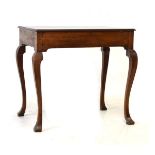 Early 20th Century mahogany side table with moulded rectangular top on square section cabriole