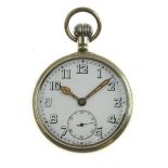 Kurth Freres - World War II British Military Issue G.S. MKII pocket watch, the white dial with