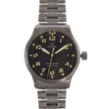 Omega - Dynamic automatic stainless steel wristwatch, ref: 1660310, signed black military style dial