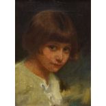 Alfredo Galli (Italian 19th/20th Century) - Oil on canvas - Portrait of a young girl, signed and