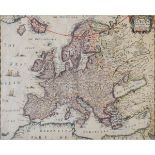 Henri Seile and Robert Vaughan - Antique hand coloured engraved map - Europae Descriptio Nova