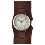 West End Watch Co - Early 20th Century 'Matchless' Trench style wristwatch, the signed white dial