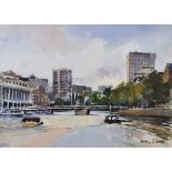 Anthony Avery (Contemporary) - Watercolour - Pero's Bridge, Bristol, signed, 26cm x 36cm A.R.