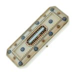 Regency ivory toothpick case, the hinged cover inset with a central panel bearing the faint