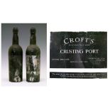 Croft's single vintage Crusting Port, 1954 vintage bottled in 1957, two bottles (2) Condition: