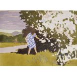 John Napper (1916-2001) - Watercolour - Looking For Eggs, No.23 from a series entitled '37 Views