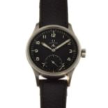 Omega - World War II British Military Issue 'Dirty Dozen' wristwatch, signed black dial with Broad