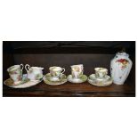 Royal Albert 'The Old Mill' pattern tea service, together with an Old Country Roses pattern ovoid