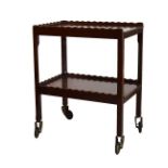 Mid 20th Century mahogany hostess trolley of two tier design Condition: