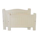 Child's cream painted wooden single bed ends Condition: