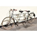 Vintage tandem bicycle with 3 speed Sturmey Archer hub, unknown maker Condition: